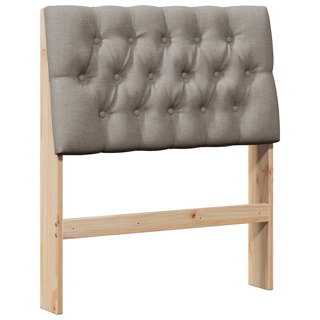 Polstret sengegavl Gråbrun 80 cm Massiv fyrretræ