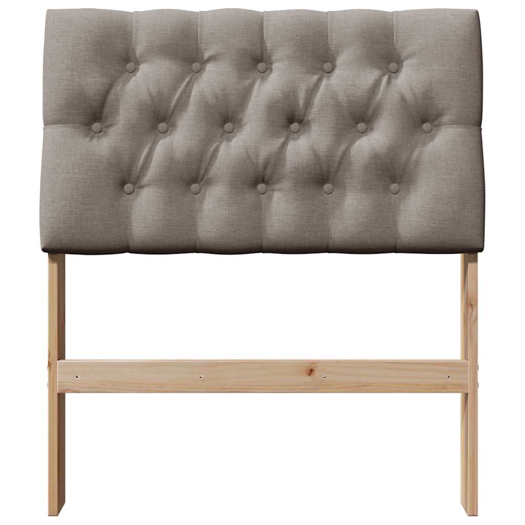 Polstret sengegavl Gråbrun 80 cm Massiv fyrretræ
