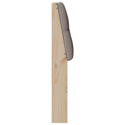 Polstret sengegavl Gråbrun 75 cm Massiv fyrretræ