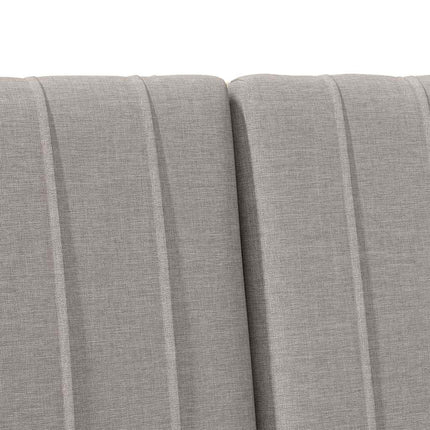 Polstret sengegavl Gråbrun 140 cm Massiv fyrretræ