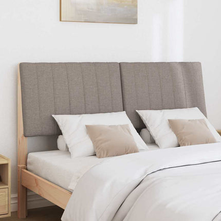 Polstret sengegavl Gråbrun 135 cm Massiv fyrretræ