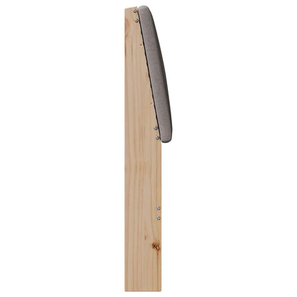 Polstret sengegavl Gråbrun 80 cm Massiv fyrretræ