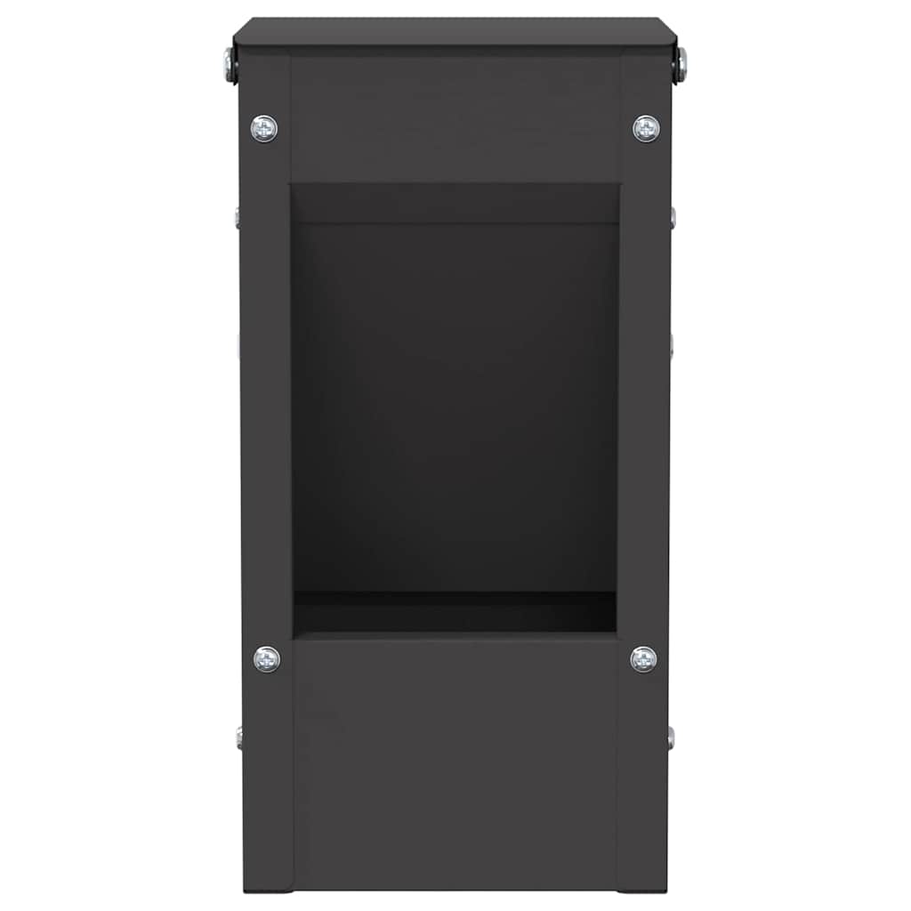Kaninfeeder Sort 12,5 x 12,5 x 25 cm Koldvalset Stål