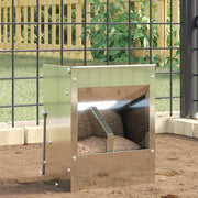 Kaninfeeder Sølv 20 x 12,5 x 25 cm Galvaniseret stål