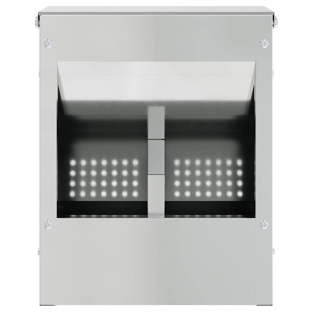 Kaninfeeder Sølv 20 x 12,5 x 25 cm Galvaniseret stål