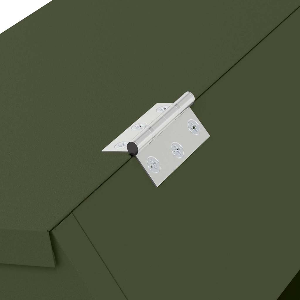 Kaninfeeder Oliven grøn 64,5 x 25,5 x 45,5 cm Koldvalset Stål
