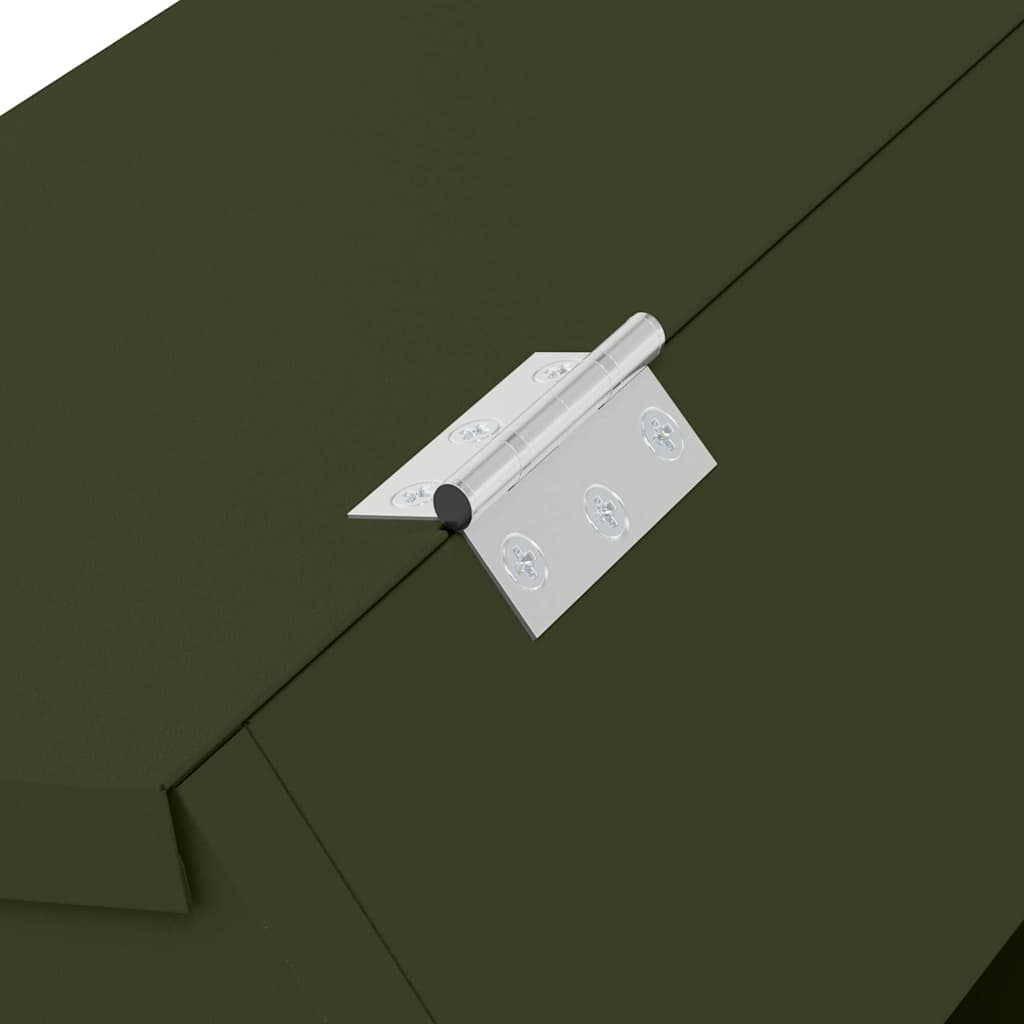 Kaninfeeder Oliven grøn 64,5 x 25,5 x 45,5 cm Koldvalset Stål