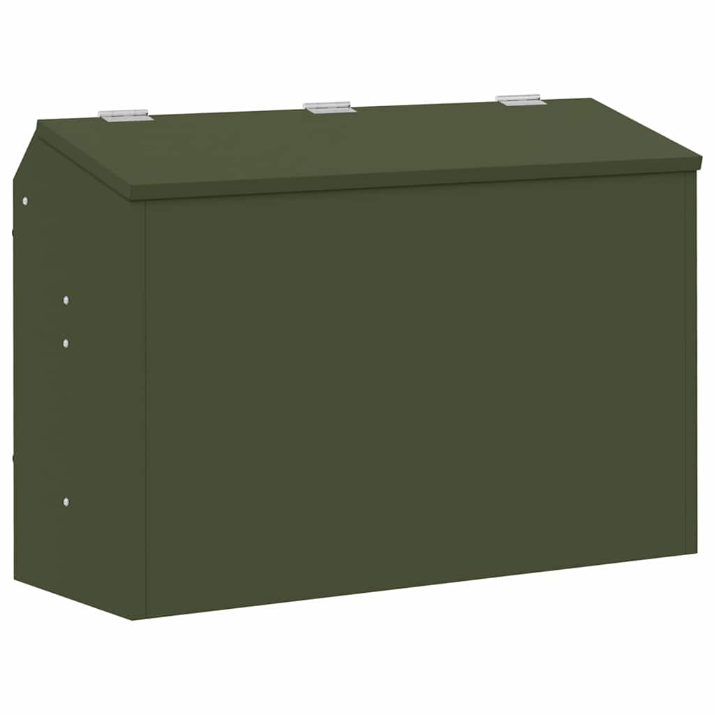 Kaninfeeder Oliven grøn 64,5 x 25,5 x 45,5 cm Koldvalset Stål