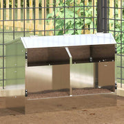 Kaninfeeder Sølv 64,5 x 25,5 x 45,5 cm Galvaniseret stål