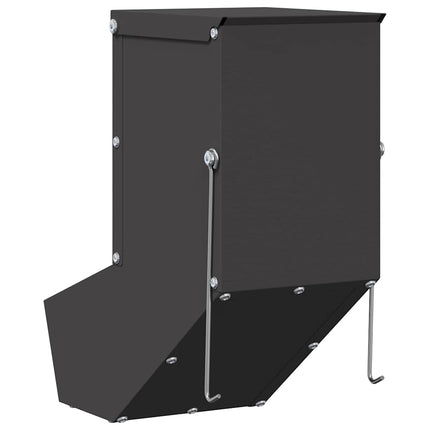 Kaninfeeder Sort 12,5 x 26 x 28,5 cm Koldvalset Stål