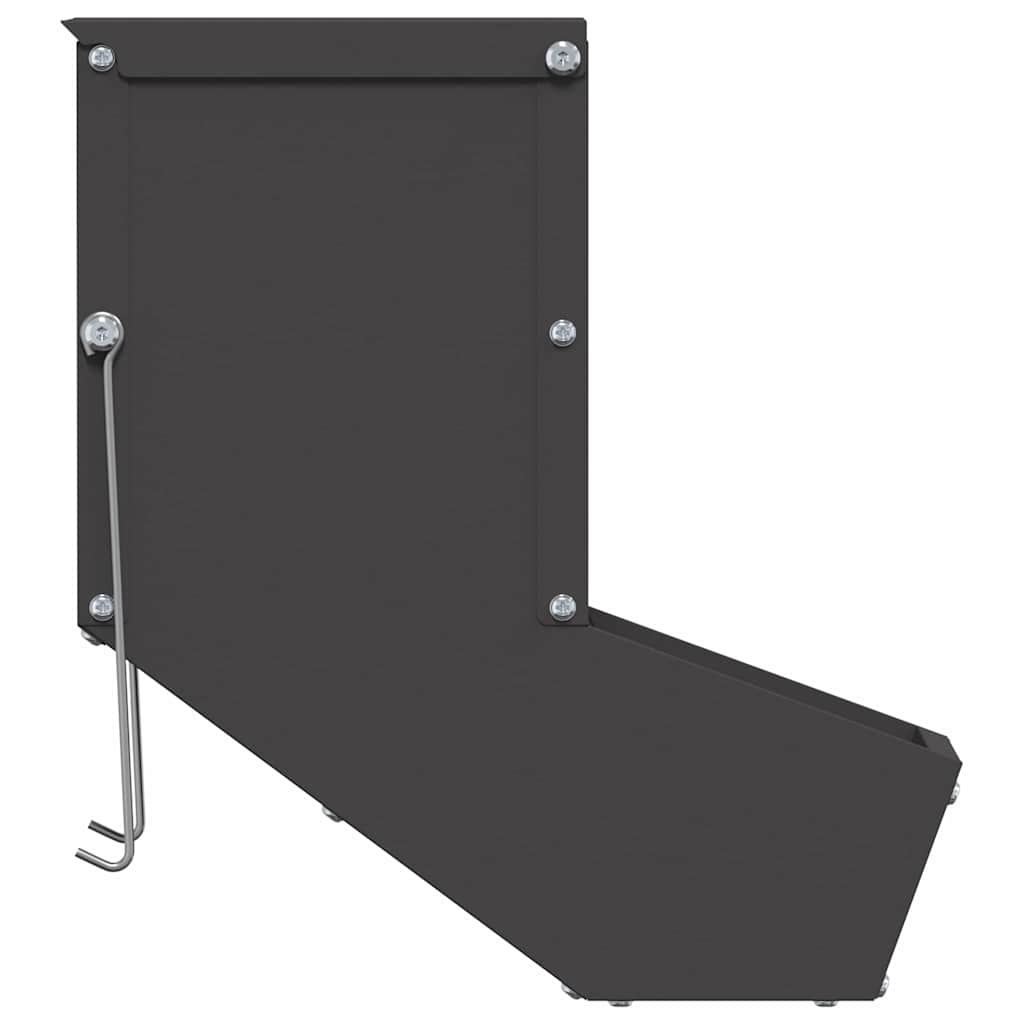 Kaninfeeder Sort 12,5 x 26 x 28,5 cm Koldvalset Stål