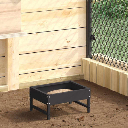 Fuglefoder Sort 80 x 28 x 13.5 cm Koldvalset Stål