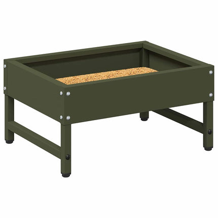Fuglefoder Oliven grøn 80 x 28 x 13.5 cm Koldvalset Stål