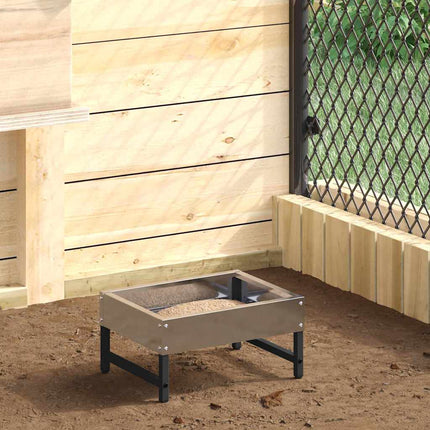 Fuglefoder Sølv 80 x 28 x 13.5 cm Galvaniseret stål