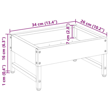 Fuglefoder Sølv 80 x 28 x 13.5 cm Galvaniseret stål