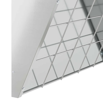 Hængende Hø Foderhus Sølv 61 x 33 x 66 cm Galvaniseret stål