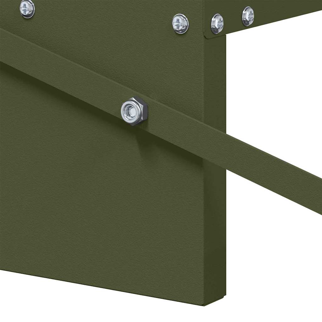 Kylling treadle feeder Oliven grøn 48,5 x 39,5 x 19 cm