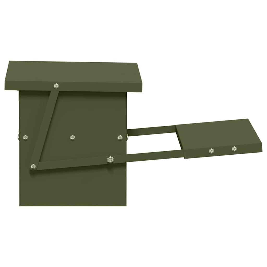 Kylling treadle feeder Oliven grøn 48,5 x 39,5 x 19 cm