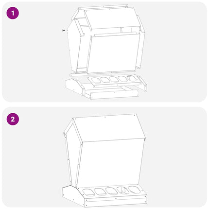 Hønsefoder Oliven grøn 30 x 30 x 39 cm Koldvalset Stål