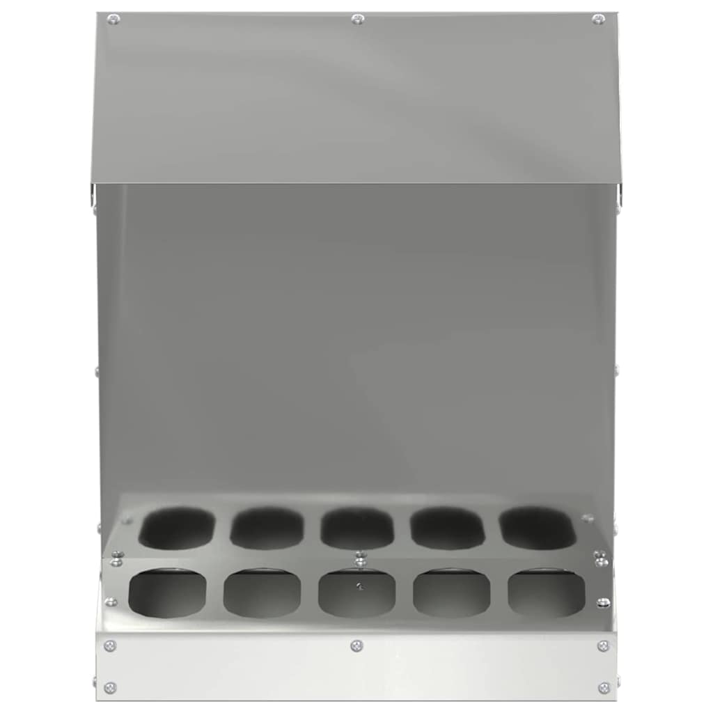 Hønsefoder Sølv 30 x 30 x 39 cm Galvaniseret stål