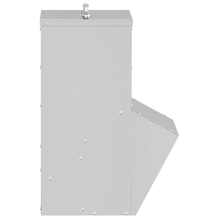 Hønsefoder Sølv 20 x 25 x 35 cm Galvaniseret stål