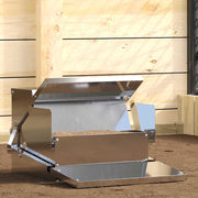 Kylling treadle feeder Sølv 50 x 40 x 29 cm Galvaniseret stål