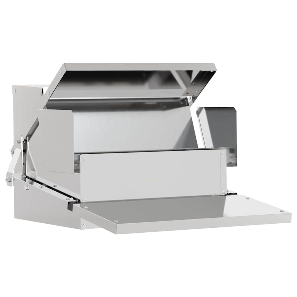 Kylling treadle feeder Sølv 50 x 40 x 29 cm Galvaniseret stål