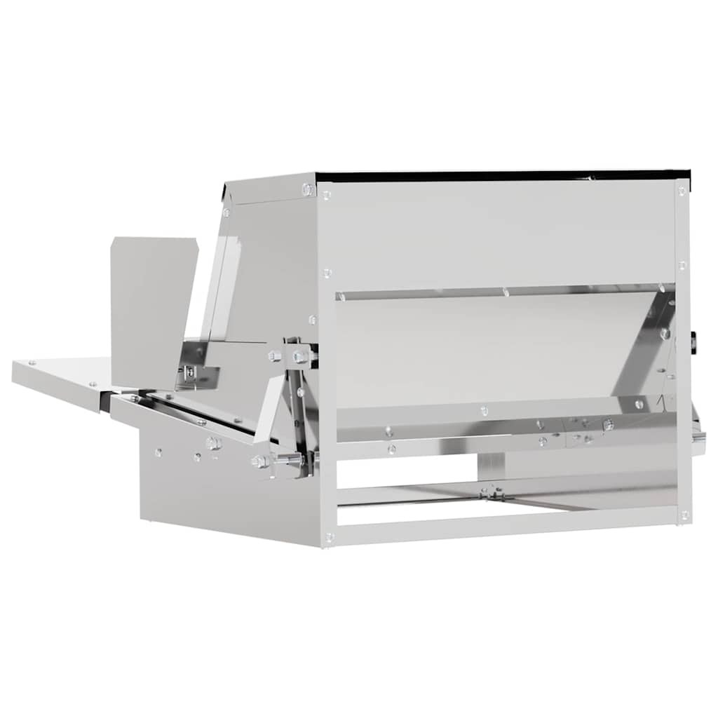 Kylling treadle feeder Sølv 50 x 40 x 29 cm Galvaniseret stål