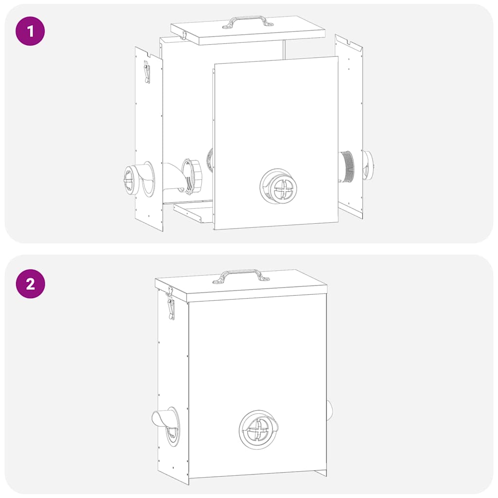 Hønsefoder 2 pcs Oliven grøn 32,5 x 20,5 x 43 cm