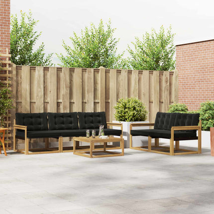 Udendørs sofagruppe 6 pcs Hvid og sort 79 x 79 x 37 cm