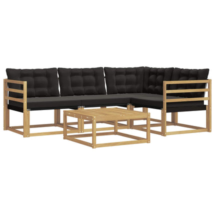Udendørs sofagruppe 5 pcs Hvid og sort 79 x 79 x 37 cm