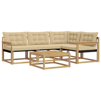 Udendørs sofagruppe 5 stk. Hvid og Beige