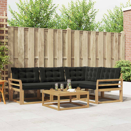 Udendørs sofagruppe 5 pcs Hvid og sort 79 x 79 x 37 cm