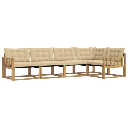Udendørs sofagruppe 5 stk. Hvid og Beige
