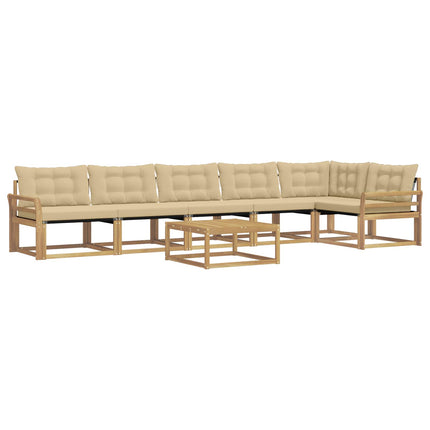 Udendørs sofagruppe 7 stk. Hvid og Beige