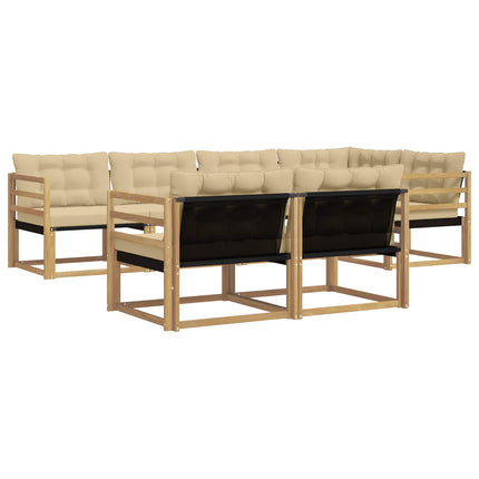 Udendørs sofagruppe 7 stk. Hvid og Beige