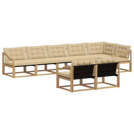 Udendørs sofagruppe 8 stk. Hvid og Beige