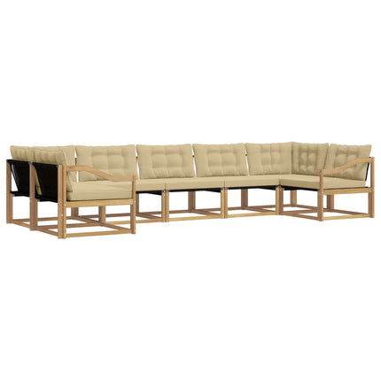 Udendørs sofagruppe 7 stk. Hvid og Beige