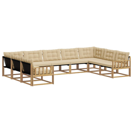 Udendørs sofagruppe 9 stk. Hvid og Beige