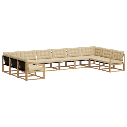 Udendørs sofagruppe 10 stk. Hvid og Beige