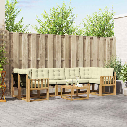 Udendørs sofagruppe 8 pcs Massiv akacietræ og Textilene
