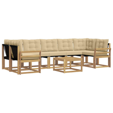Udendørs sofagruppe 8 stk. Hvid og Beige
