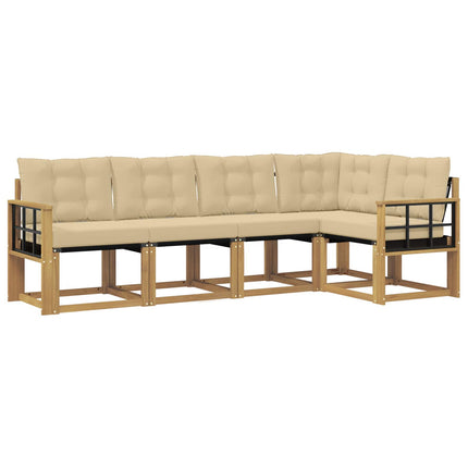 Udendørs sofagruppe 5 stk. Hvid og Beige