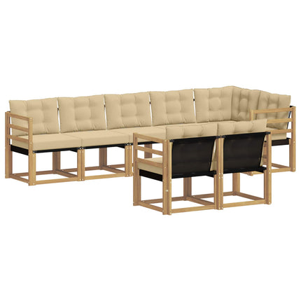 Udendørs sofagruppe 8 stk. Hvid og Beige