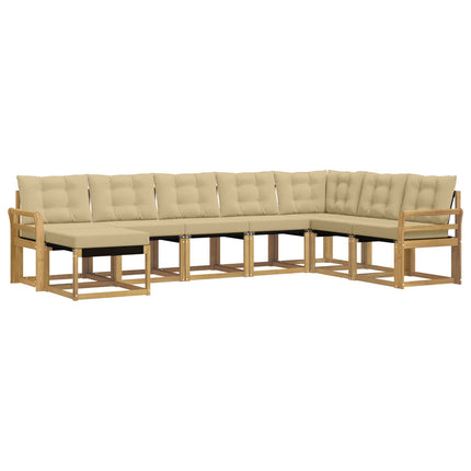 Udendørs sofagruppe 8 stk. Hvid og Beige