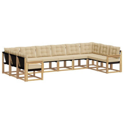 Udendørs sofagruppe 10 stk. Hvid og Beige