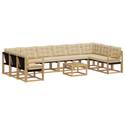 Udendørs sofagruppe 11 stk. Hvid og Beige