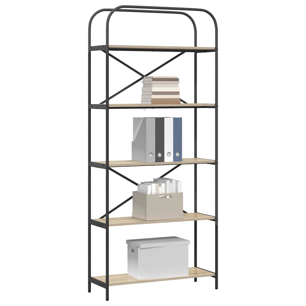 Bogreol Sonoma eg 80 x 30 x 183 cm Konstrueret træ