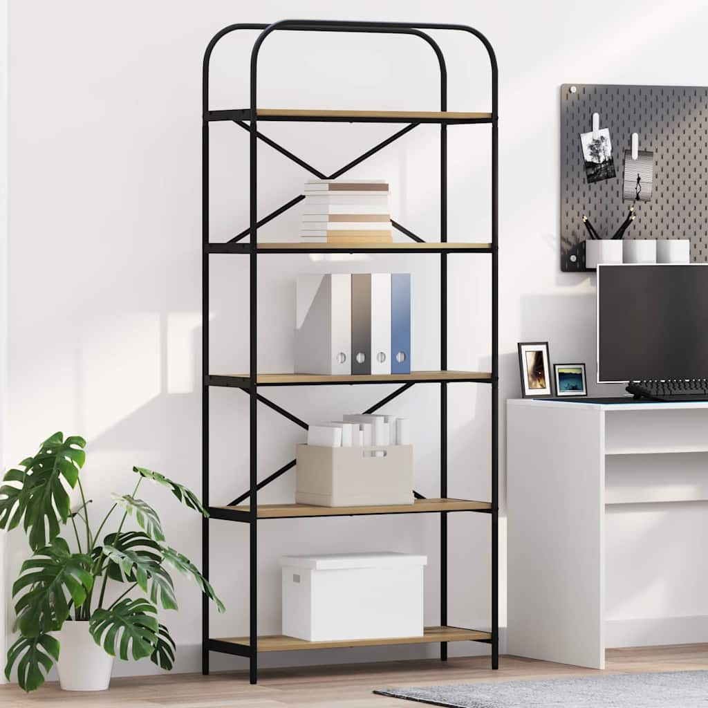 Bogreol Artisan Egetræ 80 x 30 x 183 cm Konstrueret træ