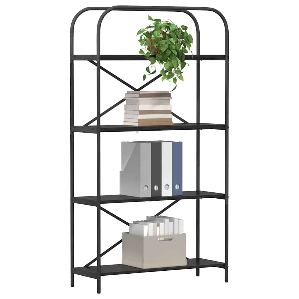 Bogreol Sort eg 80 x 30 x 146 cm Konstrueret træ